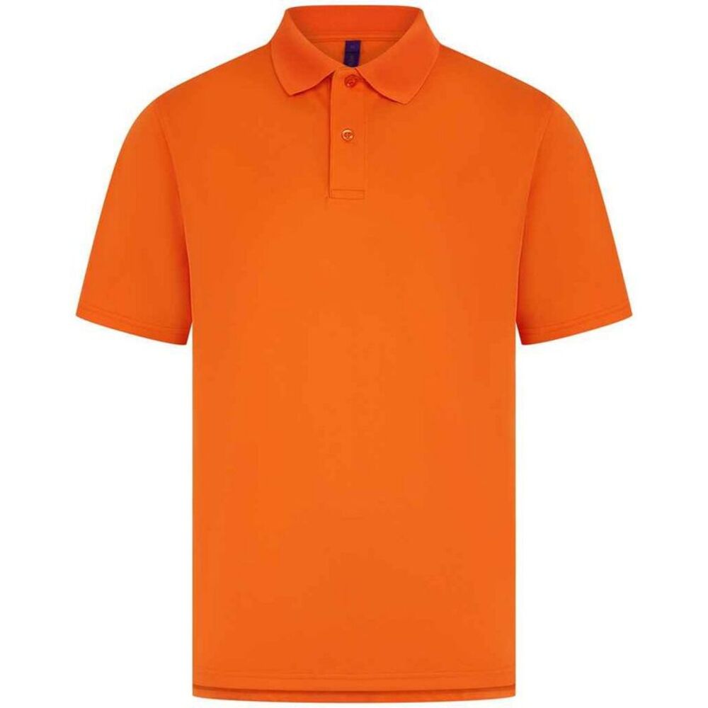 Henbury Mens Pique Polo Shirt / Bright Orange